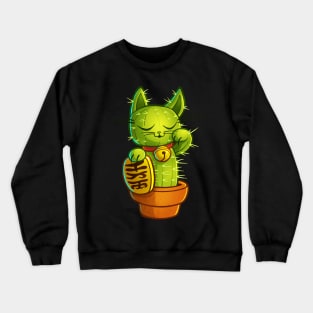 Lucky Cat-tus Crewneck Sweatshirt